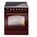 Nostalgie II 30 UPI304NMPBUG Freestanding Electric Range Range with Induction Single Oven with Triple Glass Door with Brass knobs view 1
