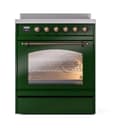 Nostalgie II 30 UPI304NMPEGB Freestanding Electric Range Range with Induction Single Oven with Triple Glass Door with Bronze knobs view 2