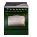 Nostalgie II 30 UPI304NMPEGG Freestanding Electric Range Range with Induction Single Oven with Triple Glass Door with Brass knobs view 1