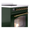 Nostalgie II 30 UPI304NMPEGG Freestanding Electric Range Range with Induction Single Oven with Triple Glass Door with Brass knobs view 5