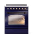 Nostalgie II 30 UPI304NMPMBB Freestanding Electric Range Range with Induction Single Oven with Triple Glass Door with Bronze knobs view 2
