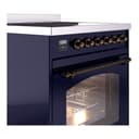 Nostalgie II 30 UPI304NMPMBB Freestanding Electric Range Range with Induction Single Oven with Triple Glass Door with Bronze knobs view 5