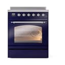 Nostalgie II 30 UPI304NMPMBC Freestanding Electric Range Range with Induction Single Oven with Triple Glass Door with Chrome knobs view 2