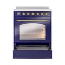 Nostalgie II 30 UPI304NMPMBG Freestanding Electric Range Range with Induction Single Oven with Triple Glass Door with Brass knobs view 4