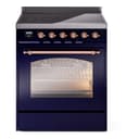 Nostalgie II 30 UPI304NMPMBP Freestanding Electric Range Range with Induction Single Oven with Triple Glass Door with Copper knobs view 1