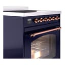 Nostalgie II 30 UPI304NMPMBP Freestanding Electric Range Range with Induction Single Oven with Triple Glass Door with Copper knobs view 5