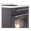 Nostalgie II 30 UPI304NMPMGC Freestanding Electric Range Range with Induction Single Oven with Triple Glass Door with Chrome knobs view 5