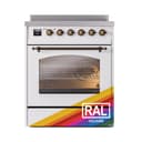 Nostalgie II 30 UPI304NMPRAB Freestanding Electric Range Range with Induction Single Oven with Triple Glass Door with Bronze knobs view 2