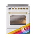 Nostalgie II 30 UPI304NMPRAG Freestanding Electric Range Range with Induction Single Oven with Triple Glass Door with Brass knobs view 2