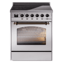 Nostalgie II 30 UPI304NMPSSB Freestanding Electric Range Range with Induction Single Oven with Triple Glass Door with Bronze knobs view 1