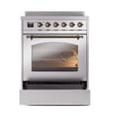 Nostalgie II 30 UPI304NMPSSB Freestanding Electric Range Range with Induction Single Oven with Triple Glass Door with Bronze knobs view 4