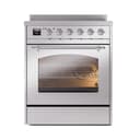 Nostalgie II 30 UPI304NMPSSC Freestanding Electric Range Range with Induction Single Oven with Triple Glass Door with Chrome knobs view 2