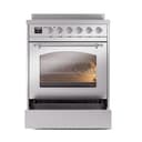 Nostalgie II 30 UPI304NMPSSC Freestanding Electric Range Range with Induction Single Oven with Triple Glass Door with Chrome knobs view 4