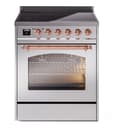 Nostalgie II 30 UPI304NMPSSP Freestanding Electric Range Range with Induction Single Oven with Triple Glass Door with Copper knobs view 1