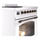 Nostalgie II 30 UPI304NMPWHB Freestanding Electric Range Range with Induction Single Oven with Triple Glass Door with Bronze knobs view 5