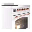 Nostalgie II 30 UPI304NMPWHP Freestanding Electric Range Range with Induction Single Oven with Triple Glass Door with Copper knobs view 5