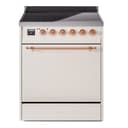 Nostalgie II 30 UPI304QNMPAWP Freestanding Electric Range Range with Induction Single Oven with Solid Door with Copper knobs view 1