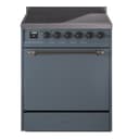 Nostalgie II 30 UPI304QNMPBGB Freestanding Electric Range Range with Induction Single Oven with Solid Door with Bronze knobs view 1