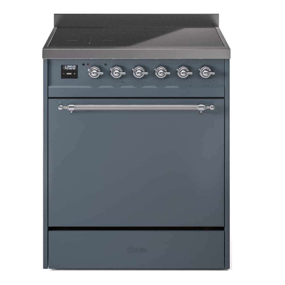 Nostalgie II 30 UPI304QNMPBGC Freestanding Electric Range Range with Induction Single Oven with Solid Door with Chrome knobs