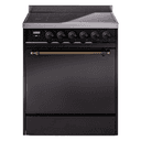 Nostalgie II 30 UPI304QNMPBKB Freestanding Electric Range Range with Induction Single Oven with Solid Door with Bronze knobs view 1