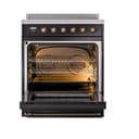 Nostalgie II 30 UPI304QNMPBKB Freestanding Electric Range Range with Induction Single Oven with Solid Door with Bronze knobs view 2