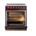 Nostalgie II 30 UPI304QNMPBUG Freestanding Electric Range Range with Induction Single Oven with Solid Door with Brass knobs view 2