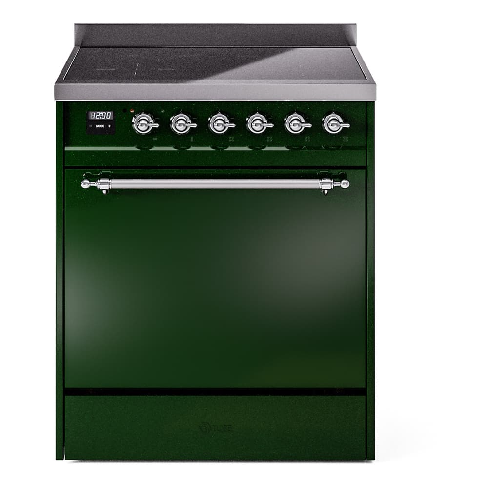 Nostalgie II 30 UPI304QNMPEGC Freestanding Electric Range Range with Induction Single Oven with Solid Door with Chrome knobs