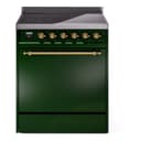 Nostalgie II 30 UPI304QNMPEGG Freestanding Electric Range Range with Induction Single Oven with Solid Door with Brass knobs view 1