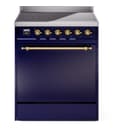 Nostalgie II 30 UPI304QNMPMBG Freestanding Electric Range Range with Induction Single Oven with Solid Door with Brass knobs view 1