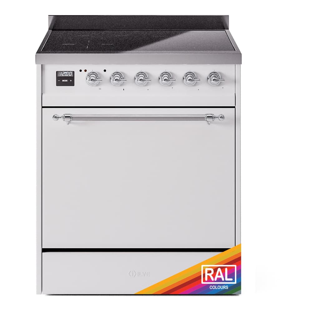 Nostalgie II 30 UPI304QNMPRAC Freestanding Electric Range Range with Induction Single Oven with Solid Door with Chrome knobs
