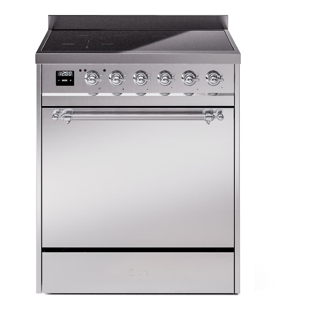 Nostalgie II 30 UPI304QNMPSSC Freestanding Electric Range Range with Induction Single Oven with Solid Door with Chrome knobs