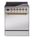 Nostalgie II 30 UPI304QNMPSSG Freestanding Electric Range Range with Induction Single Oven with Solid Door with Brass knobs view 1
