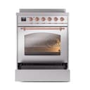 Nostalgie II 30 UPI304QNMPSSP Freestanding Electric Range Range with Induction Single Oven with Solid Door with Copper knobs view 2