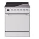 Nostalgie II 30 UPI304QNMPWHC Freestanding Electric Range Range with Induction Single Oven with Solid Door with Chrome knobs view 1