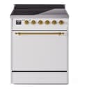 Nostalgie II 30 UPI304QNMPWHG Freestanding Electric Range Range with Induction Single Oven with Solid Door with Brass knobs view 1