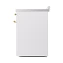 Nostalgie II 30 UPI304QNMPWHG Freestanding Electric Range Range with Induction Single Oven with Solid Door with Brass knobs view 5