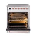 Nostalgie II 30 UPI304QNMPWHP Freestanding Electric Range Range with Induction Single Oven with Solid Door with Copper knobs view 2