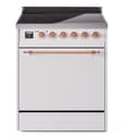 Nostalgie II 30 UPI304QNMPWHP Freestanding Electric Range Range with Induction Single Oven with Solid Door with Copper knobs view 1