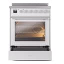 Professional Plus II 30 UPI304WMPWH Freestanding Electric Range Range with Induction Single Oven with Triple Glass Door with Stainless Steel knobs view 4