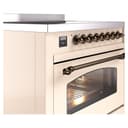 Nostalgie II 36 UPI366NMPAWB Freestanding Electric Range Range with Induction Single Oven with Triple Glass Door with Bronze knobs view 5