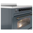Nostalgie II Series 36 inch Freestanding Electric Induction Range with 6 Elements, Smoothtop Cooktop, 3.5 cu. ft. Total Oven Capacity, Convection Oven, Storage Drawer with Bronze Trim view 5