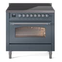 Nostalgie II Series 36 inch Freestanding Electric Induction Range with 6 Elements, Smoothtop Cooktop, 3.5 cu. ft. Total Oven Capacity, Convection Oven, Storage Drawer with Chrome Trim view 1
