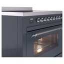 Nostalgie II Series 36 inch Freestanding Electric Induction Range with 6 Elements, Smoothtop Cooktop, 3.5 cu. ft. Total Oven Capacity, Convection Oven, Storage Drawer with Chrome Trim view 5