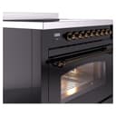 Nostalgie II 36 UPI366NMPBKB Freestanding Electric Range Range with Induction Single Oven with Triple Glass Door with Bronze knobs view 5