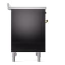 Nostalgie II 36 UPI366NMPBKG Freestanding Electric Range Range with Induction Single Oven with Triple Glass Door with Brass knobs view 7