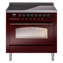 Nostalgie II 36 UPI366NMPBUB Freestanding Electric Range Range with Induction Single Oven with Triple Glass Door with Bronze knobs view 1