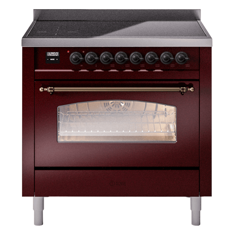Nostalgie II 36 UPI366NMPBUB Freestanding Electric Range Range with Induction Single Oven with Triple Glass Door with Bronze knobs