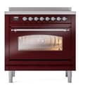 Nostalgie II 36 UPI366NMPBUC Freestanding Electric Range Range with Induction Single Oven with Triple Glass Door with Chrome knobs view 2