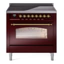 Nostalgie II 36 UPI366NMPBUG Freestanding Electric Range Range with Induction Single Oven with Triple Glass Door with Brass knobs view 1