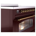 Nostalgie II 36 UPI366NMPBUG Freestanding Electric Range Range with Induction Single Oven with Triple Glass Door with Brass knobs view 5